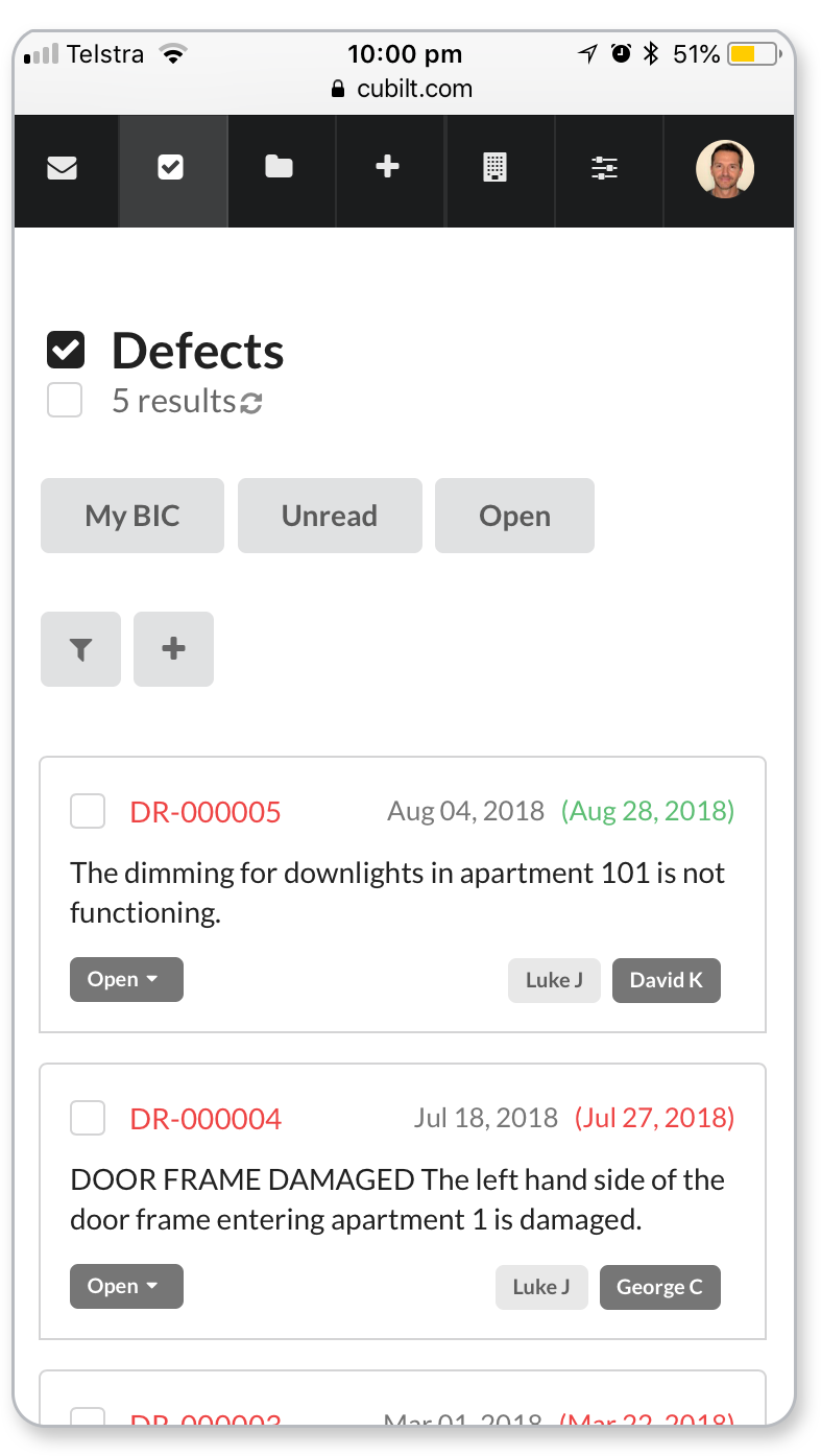 Responding to Defects / Punch Lists